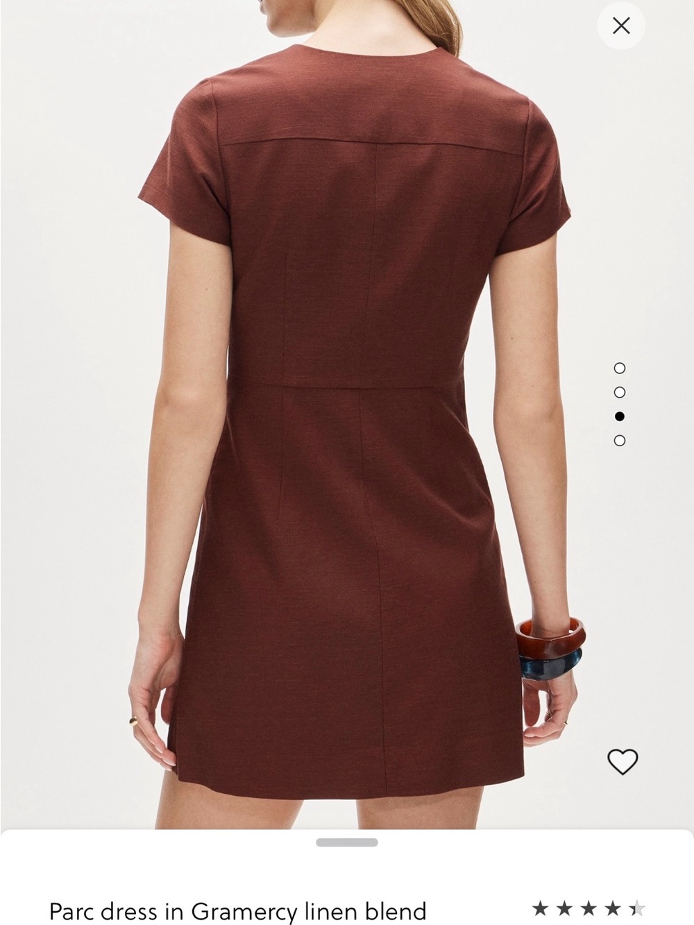 Button-Front Mini Dress - Picture 2 of 3